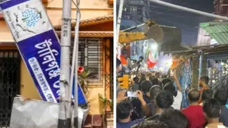 Video: TMC office in Kolkata bulldozed after BJP wins Bengal