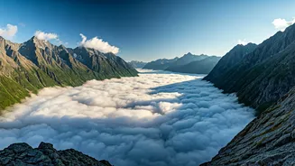 Northern Mountain Commuters Capture Dramatic Valley Cloud Walls Live