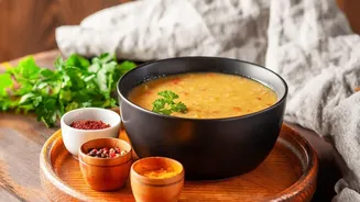 Latest Update On A Home-Style Soup Featuring Drumstick And Dal