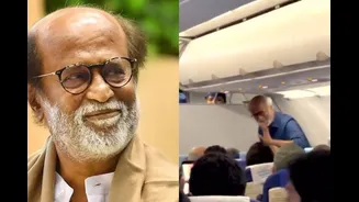 Superstar Rajinikanth Travels in Economy Class, Greets Fans Onboard; Video Goes Viral