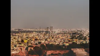 Mostly Cloudy and Hazy Weather in Hyderabad
