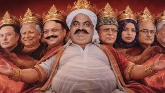 Dussehra poster in Lucknow shows Ravana with Musk, Rahul heads