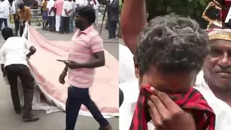 DMK Trails In Early Trends: Tents Removed At Party's Chennai HQ, Worker Seen Crying In Video