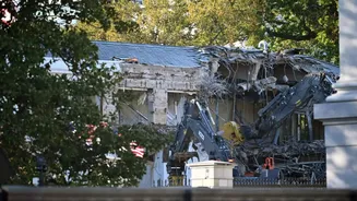 Demolition begins in part of White House for Trump's ballroom