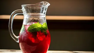 Ditch Synthetic Coolers For Fresh Sweet Hibiscus Mint Tea