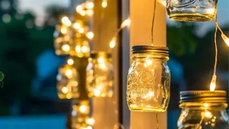How to secure fairy lights inside upcycled glass bottles without damaging the electrical wiring