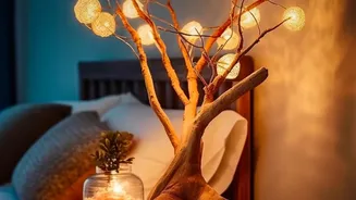 How to use upcycled fabric scraps to create soft ambient lampshades for bedside tables