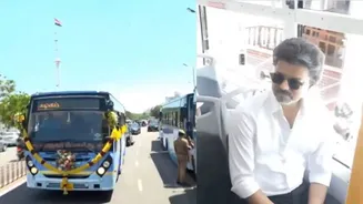WATCH: 'Superstar' CM Vijay Takes Bus Ride After Launching 300 New TNSTC Buses In Chennai