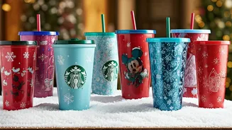 Holiday Cheer: Starbucks & Disney 2025 Tumblers!