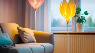 Budget Friendly Living Room Decor Styling Combines Handcrafted Brass Lamps And Flowers