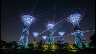 After-Dark Light Shows Add Another Layer to Singapore’s Supertree Grove
