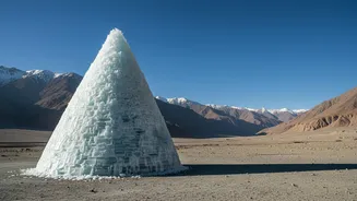 How Ladakh Ice Stupas Help High-Altitude Villages Overcome Changing Spring Weather Patterns