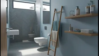 Small Indian Bathrooms Benefit From Vertical Storage And Clear Floor Space