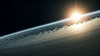 Saturn Iconic Ring Systems Comprise Billions Of Ice Chunks