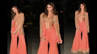 Ananya Panday Reimagines The Classic Gharara In A Contemporary Coral Ensemble