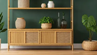 Earthy Bamboo Storage Solutions Rule Modern Indian Apartment Interior Feeds