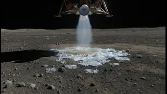 Moon-Lander Exhaust And Lunar Ice Offers A Practical Route Towards Better Protection Of Ancient Lunar Records