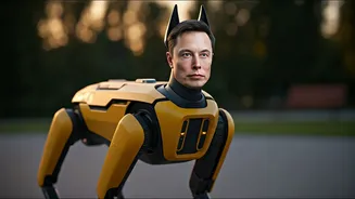 Elon Musk's Face on a Robot Dog: A Bizarre Public Spectacle Sparks Online Frenzy