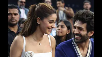 Kartik Aaryan, Ananya Panday Meet Kapil Dev During World Tennis League In Bangalore