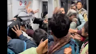 WATCH | Punches Rain Inside Varanasi-Lucknow Intercity Train, Co-Passengers Panic: 'Hum Logo Ko Kaahe Maar Rahe?'
