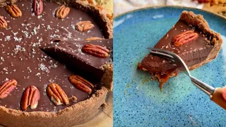 Torta de nozes com ganache e caramelo