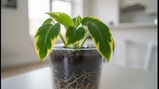 How to identify yellowing leaves as early signs of plant root rot
