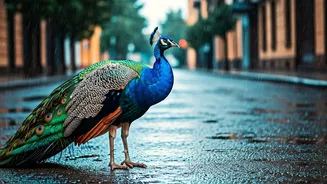 Mumbai's Roadside Peacocks Are Pure Monsoon Wonder