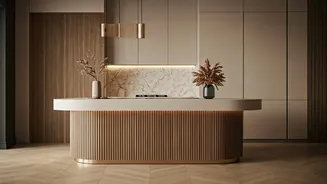 Rounded Kitchen Islands Turn Traditional Cooking Zones Into Social Hubs