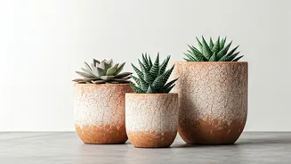 Transform Weathered Clay Pots Displaying Minimalist Indoor Succulent Stations