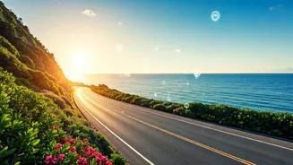 Map Beautiful Coastal South Road Drives Using Cloud Updates