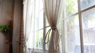 Give your room a fresh look with monochrome drapes