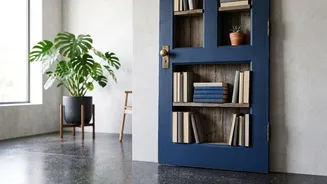 How Repurposed Door Shelves Turn Salvaged Wood Into Useful Storage