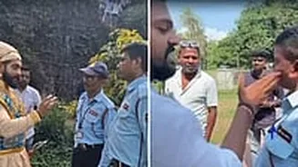 Guard Beaten After Stopping Shivaji-Clad Man