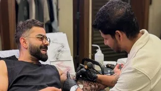 Virat Kohli Gets a New Tattoo on His Left Arm, Latest Photos Go Viral
