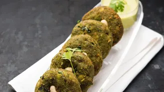 Sawan Dahi Kebabs Pair With Green Chutney for Evening Snacking