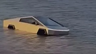 WATCH: Tesla Cybertruck Owner Arrested For Driving EV Into Grapevine Lake To Test ‘Wade Mode’
