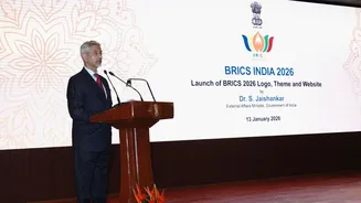 Jaishankar rolls out new BRICS 2026 logo