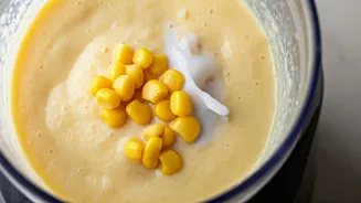 Frozen Sweet Corn Blended With Almond Milk Creates Amazing Treats