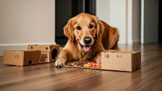 Keep Indoor Dogs Engaged Using Cardboard Sensory Tracks Tonight