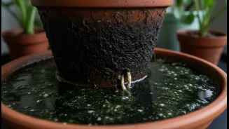 Root Rot Loves Stagnant Saucers, Blocked Holes And Permanently Damp Soil