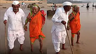 Mumbai Woman's Grandparents Experience Sea Shore For The First Time; Heartwarming Video Goes Viral