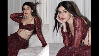 In Oxblood Hues, Alaya F Redefines The Language Of Modern Indian Eveningwear