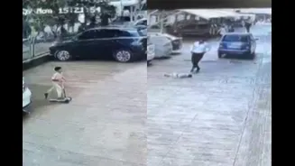 Speeding Car Runs Over 7-Year-Old Riding Bicycle In Pune Housing Society | Video