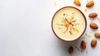 Sip this almond saffron milk during the monsoon