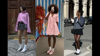 5 looks estilosos com salto e meia elegantes