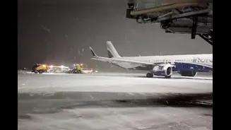 Snowfall Hits Kashmir Valley; Flight Ops Suspended At Srinagar Airport, Airlines Issue Advisory