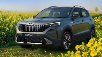 Skoda reveals Kushaq facelift in India with standard electric sunroof, new 8-speed AT