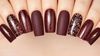 7 Burgundy Manicure Designs: Festive Nail Chic