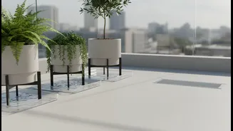 Wet Balconies Need Pot Risers, Clean Trays And Better Water Exit