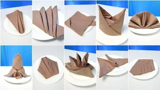 Napkin folding is an art: Begin with these styles